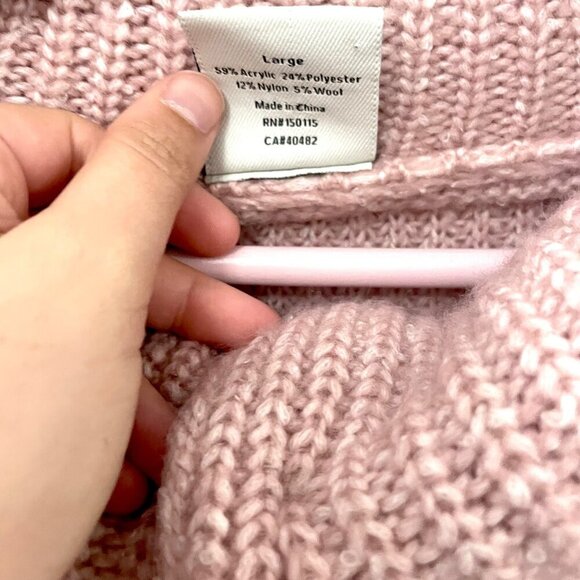 Varley Peverel Button Placket Knit Sweater Woodrose Pink Size L - Picture 4 of 12